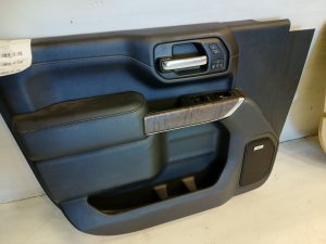 2020-2022 GMC Sierra 2500 HD Black Door Interior Trim Panel - Front, Left (Driver) (Used OEM)
