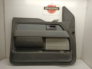 2009-2014 Ford F-150 Black Door Interior Trim Panel - Front, Left (Driver) (Used OEM)