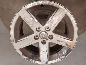 2009-2010 Dodge Ram 1500 Chrome 20x9 5-Spoke Chrome Clad Alloy Wheel (Used OEM)