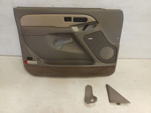 2003-2007 GMC Sierra 2500 HD Gray Door Interior Trim Panel - Front, Left (Driver) (Used OEM)