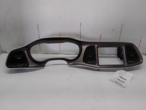 2015-2023 Dodge Challenger Black Speedometer and Radio Instrument Panel Bezel with Vents (Used OEM)