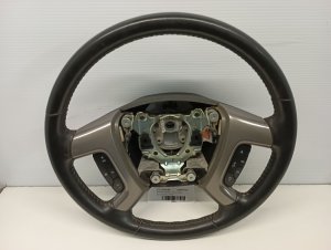 2007-2014 GMC Yukon Black Leather Steering Wheel with Controls (Used OEM)