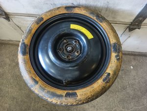 2002-2005 Subaru Impreza Black 16x4 Compact Spare Steel Wheel (Used OEM)