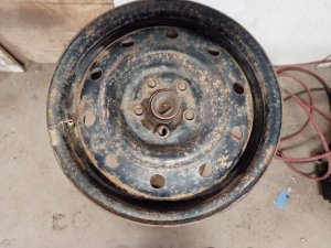 1995-2001 Subaru Impreza Black 15x6 10-Hole Steel Wheel (Used OEM)
