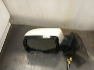 2015-2018 GMC Yukon White Power Blind Spot Signal Camera Door/Side View Mirror - Left (Driver) (Used OEM)