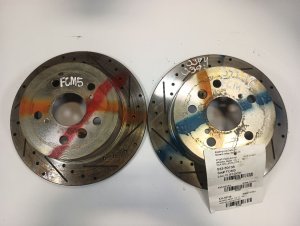 2012-2017 Toyota Camry Drilled and Slotted Disc Brake Kit - Rear (Used OEM)