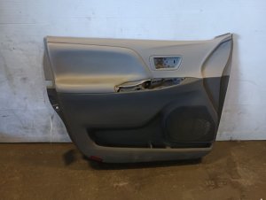 2015-2017 Toyota Sienna Gray Door Interior Trim Panel - Front, Left (Driver) (Used OEM)