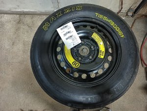 2025 Kia K4 Black 16x4 Compact Spare Steel Wheel and Tire (Used OEM)