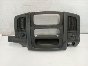 2002-2005 Dodge Ram 1500 Black Radio and Vent Instrument Panel Bezel (Used OEM)