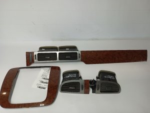 2007-2014 GMC Yukon XL 1500 Instrument Panel Radio Bezel and Dash Vents Woodgrain Kit (Used OEM)