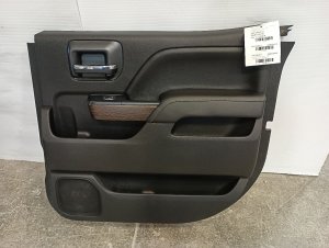 2015-2019 GMC Sierra 2500 HD Black Door Interior Trim Panel - Rear, Right (Passenger) (Used OEM)