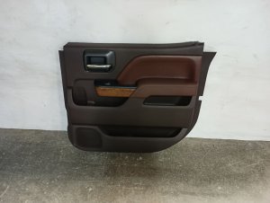 2015-2019 GMC Sierra 2500 HD Brown Door Interior Trim Panel - Rear, Right (Passenger) (Used OEM)