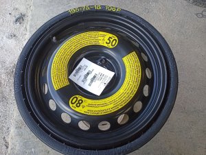 2009-2017 Audi Q5 Black 18x6 Steel Compact Spare Wheel (Used OEM)