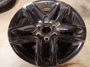 2019-2025 Chevrolet Silverado 1500 Black 18x8.5 5-Spoke Black Alloy Wheel (Used OEM)