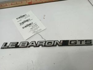 1985-1989 Dodge Lancer GTS Fender and Trunk Emblem Set (Used OEM)