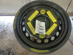 2009-2017 Audi Q5 Black 18x6 Steel Compact Spare Wheel (Used OEM)