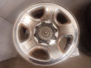 2011-2013 Ram 3500 Chrome 17x8 5-Spoke Chrome Clad Steel Wheel (Used OEM)