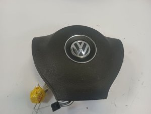2013 Volkswagen Tiguan Black Steering Wheel Air Bag - Left (Driver) (Used OEM)