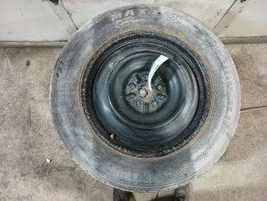 2019-2024 Toyota RAV4 Black 18x4 Steel Compact Spare Wheel with Tire (Used OEM)