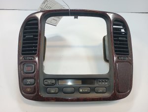 1998-2002 Toyota Land Cruiser Instrument Panel Bezel with Wood Trim, Vents, and Climate Control (Used OEM)