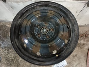 2008-2011 Subaru Impreza Black 16-Inch 10-Hole Steel Wheel (Used OEM)