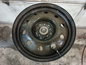 2008-2011 Subaru Impreza Black 16-Inch 10-Hole Steel Wheel (Used OEM)