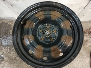 2008-2011 Subaru Impreza Black 16-Inch 10-Hole Steel Wheel (Used OEM)