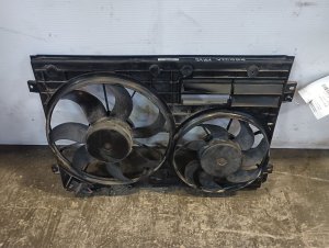 2005-2014 Volkswagen Jetta Dual Radiator and Condenser Cooling Fan Assembly (Used OEM)