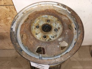 1989-1990 Toyota Tercel Black 13x5 7-Hole Steel Wheel (Used OEM)
