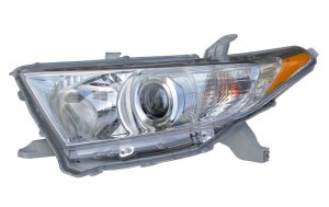 2011-2013 Toyota Highlander Halogen Headlight Assembly - Left (Driver) (Used OEM)