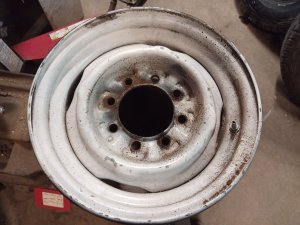 1978-1991 Ford F-250 White 16x6 8-Lug Steel Wheel (Used OEM)