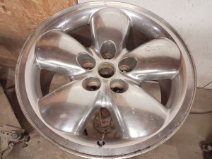 2002-2005 Dodge Ram 1500 20x9 5-Spoke Polished Alloy Wheel (Used OEM)