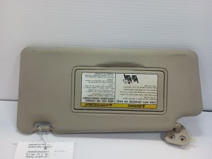 2011-2015 Nissan Rogue Silver Sun Visor with Illuminated Mirror - Left (Driver) (Used OEM)