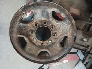 2003-2025 GMC Savana 3500 Silver Steel Spare Wheel (Used OEM)