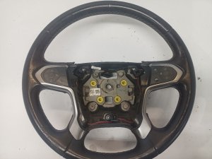 2015-2020 GMC Yukon Black Leather Steering Wheel with Controls (Used OEM)