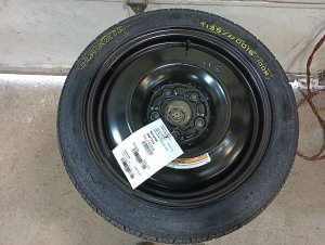 2002-2025 Nissan Altima Black 16x4 Steel Compact Spare Wheel with Tire (Used OEM)
