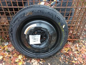 2013-2018 Nissan Altima Black 16x4 10-Spoke Alloy Compact Spare Wheel (Used OEM)