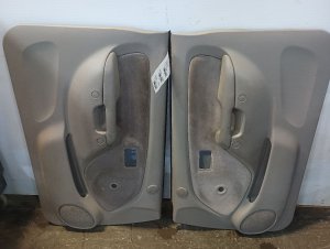 2001-2004 Toyota Tacoma Gray Door Interior Trim Panel - Front, Left (Driver) (Used OEM)