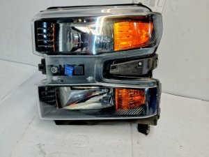 2019-2022 Chevrolet Silverado 1500 Silver Halogen Headlight Assembly - Left (Driver) (Used OEM)