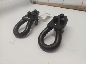 2000-2005 Ford Excursion Black Tow Hooks with Hardware - Left (Driver) (Used OEM)