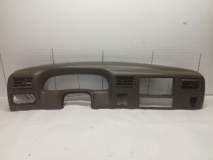 2000-2005 Ford Excursion Tan Speedometer and Radio Instrument Panel Bezel with Vents (Used OEM)