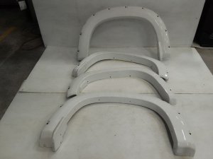 2019-2022 Chevrolet Silverado 1500 White Pocket Style Fender Flare Set (Used OEM)