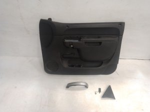 2007-2014 GMC Sierra 2500 HD Black Door Interior Trim Panel - Front, Right (Passenger) (Used OEM)