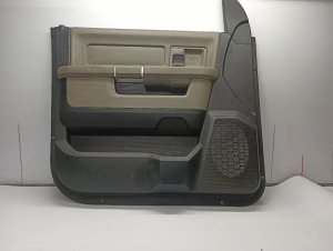 2011-2012 Ram 3500 Gray Door Interior Trim Panel - Front, Left (Driver) (Used OEM)