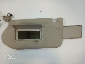 2013 INFINITI JX35 Silver Illuminated Sun Visor - Left (Driver) (Used OEM)
