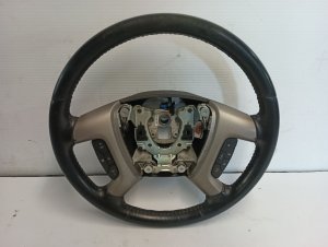 2007-2014 GMC Yukon Black Leather Steering Wheel with Controls (Used OEM)