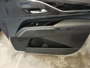 2021-2024 GMC Yukon Black Door Interior Trim Panel - Front, Right (Passenger) (Used OEM)