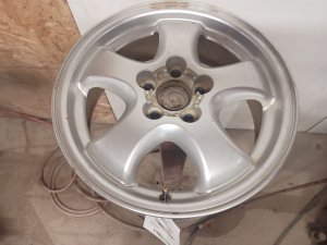 2003-2007 Ford Taurus Silver 17x7 5-Spoke Sparkle Silver Alloy Wheel (Used OEM)