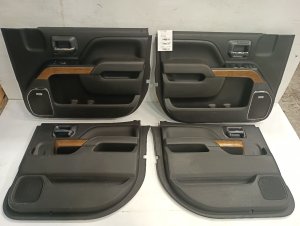 2015-2019 GMC Sierra 2500 HD Black Door Interior Trim Panel - Front (Used OEM)
