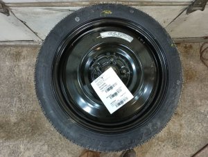 2016-2026 Honda Civic Black 16x4 Steel Compact Spare Wheel with Tire (Used OEM)